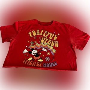 Disney Mickey Mouse “Positive Vibes” Crop Top